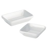 Ravier carré en porcelaine 20cl blanc