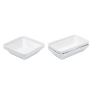 Ravier rectangulaire en porcelaine 25cl blanc