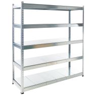 Rayonnage Rapid 1 5 tablettes metal 1980x1830x610 zingue