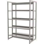 Rayonnage double face initial sur pieds, structure tube 1,50m Ellipse