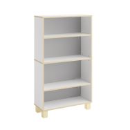 Rayonnage droit simple face hauteur 142 cm sur pieds Filos blanc/gris