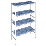 Rayonnage en ligne 4 niveaux L.119.2 x P.40 x H.175cm