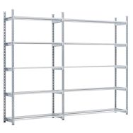 Rayonnage stockage Rangeco galva 5 niveaux plateaux isorels- Paperflow