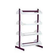 Rayonnage tablette droite,double face initial Zédia, 1,60 m, violine RAL 4004