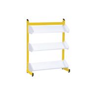 Rayonnage tablette droite,simple face initial Zédia, 1,20 m, jaune RAL 1023