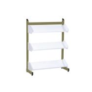 Rayonnage tablettes inclinées, simple face complémentaire Zédia, 1,60 m, taupe