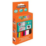 Recharge 20 bâtons de colle peinture vives 3D assorties
