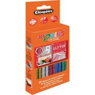 Recharge 20 bâtons peinture pailletée 3D