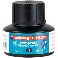 Recharge d'encre pour marqueur chevalet - Noir - FTK25 - Edding