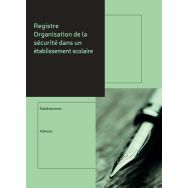 Registre d’organisation format 21 x 29.7 cm