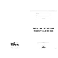 Registre matricule 200 élèves 21x29.7 cm 48 pages réf P12