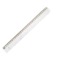 Règle plate cristal anti-tâche, 30 cm