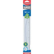 Règle plate gaucher 30 cm - Géometric, en plastique recyclé