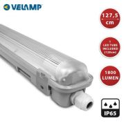 Réglette de 120 cm avec 1 tube LED 18W inclus - Blanc froid