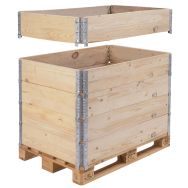 Rehausse-palette bois ISPM 15 - Pliante - 1200 x 1000 mm - Manutan Expert