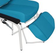 Relève-jambes indépendant p/fauteuil Quiego bleu pétrole/epoxy Blanc