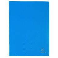 Reliure plastique 60 volets transparents - Bleu