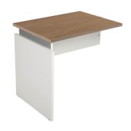 Retour suspendu pour bureau droit Linéo 1 pied panneau coloris alu