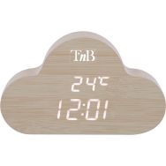 Réveil LED nuage finition bois Joy