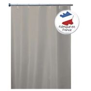 Rideau polyester uni beige avec anneaux - Arvix