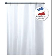 Rideau polyester uni blanc avec anneaux - Arvix