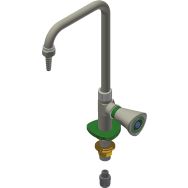 Robinet ED en L sur table tête bec pivotant cannelé et flexible - Asem