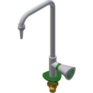 Robinet EF en L sur table avec bec pivotant cannelé et flexible - Asem
