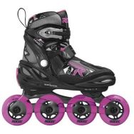 Rollers enfant moody boy tif noir et rose