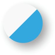 Rond adhésif de marquage au sol LeanStripe - Bleu/Blanc - Ergomat