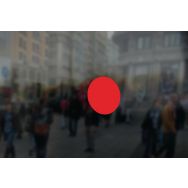 Rond adhésif pour repérage des accès d'évacuation 300 mm rouge