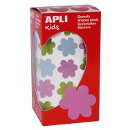 Rouleau 900 gommettes fleur 20mm multicolore