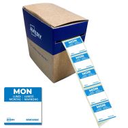 Rouleau de 1000 étiquettes Lundi - 25 x 25 mm - Amovibles