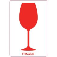 Rouleau étiquette fond blanc 112x75mm ''Fragile''