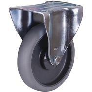 Roulette fixe à bandage en caouthouc thermoplastique, 125 x 32 mm
