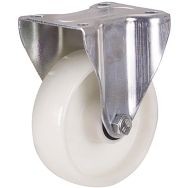 Roulette fixe à bandage en polyamide, 125 x 38 mm, blanc