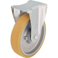 Roulette fixe acier PU Extrathane® corps fonte- Charge 350 à 900kg