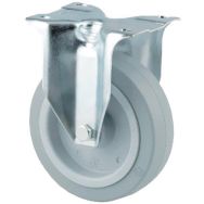 Roulette fixe avec pneu élastique