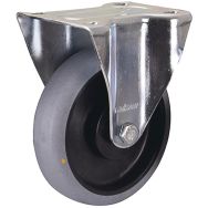 Roulette fixe en caoutchouc plein ESD, 160 x 50 mm, gris