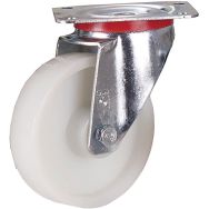 Roulette pivotante à bandage en polyamide, 150 x 40 mm, blanc