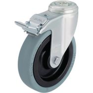 Roulette pivotante à œil avec frein - Charge 60 à 110 kg