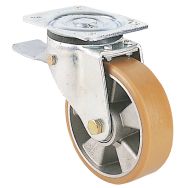 Roulette pivotante à platine et frein - Charge 180 à 900 kg