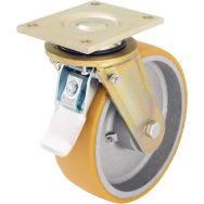 Roulette pivotante avec frein à platine - Charge 550 à 2000 kg