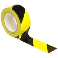 Ruban adhésif de marquage au sol hachuré jaune et noir
