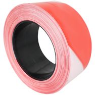 Ruban de signalisation 200mx50mm rouge/blanc