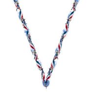 Ruban médaille bleu et blanc avec logo de course - 22mm