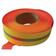 Ruban textile 1 face fluo rouge jaune +10mm retro