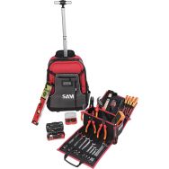 Sac à dos trolley 40 l - composition électricien 111 outils