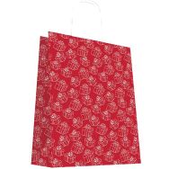 Sac cabas kraft rouge 32x42cm