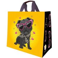 Sac cabas tissé motif chien - 30L