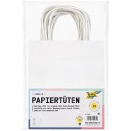 Sac en papier blanc vergé à décorer (Lot de 20)